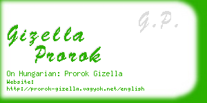 gizella prorok business card